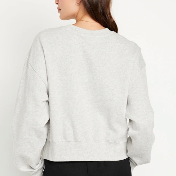 NWT OLD NAVY Drop-Shoulder Sweatshirt Color: LIGHT HEATHER GREY LARGE - Picture 3 of 6